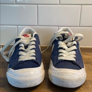 red white and blue vintage nike blazers